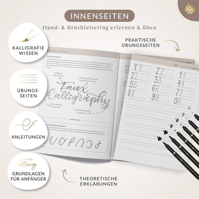 "Handlettering Starter"-Set (Buch + Stifte)